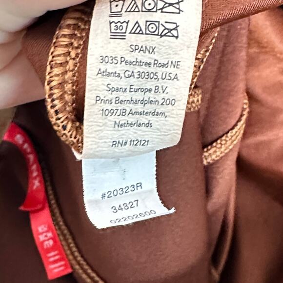 SPANX Faux Suede Flare Pant Camel Brown Sz XS {G18} - Picture 7 of 7